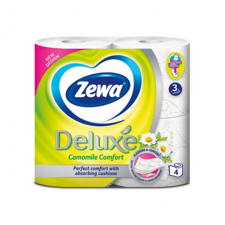 Consumabile hartie - Zewa hartie igienica 4role 3straturi camomile