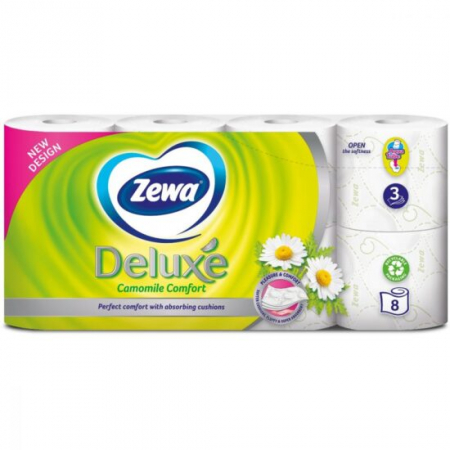 Consumabile hartie - Zewa hartie igienica 8role 3straturi camomile