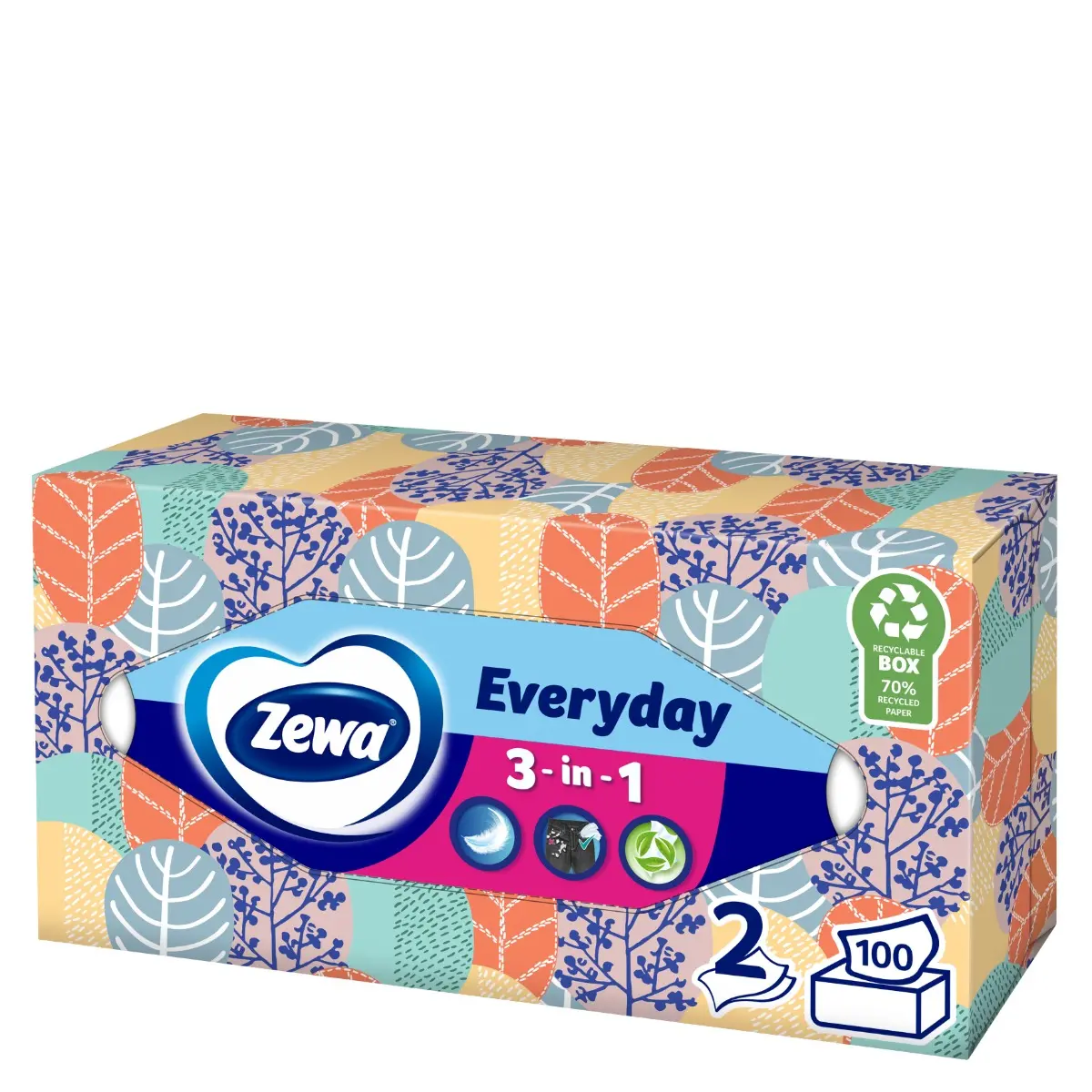 Zewa Servetele Faciale, 100 bucati / cutie, 2 straturi [1]