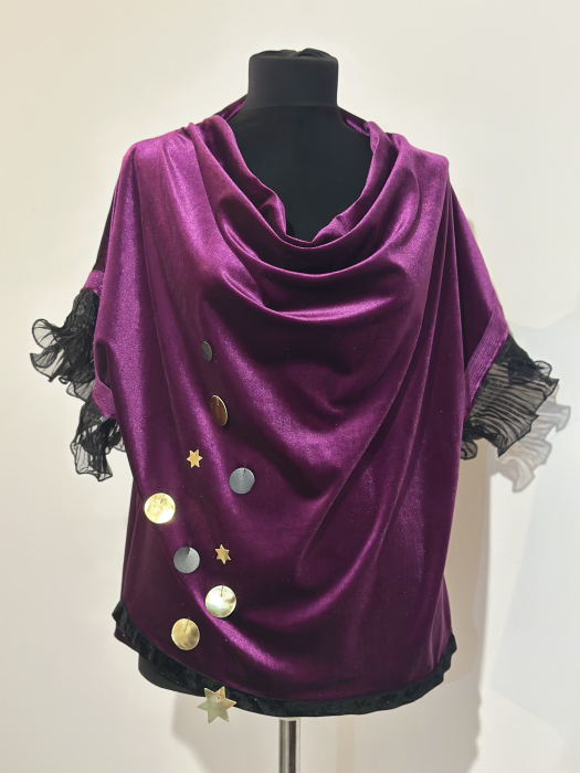 Bluza cu inserții de piele- mărime universală [3]