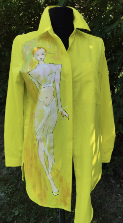 Cămăși și Bluze pictate manual - Cămașă dama