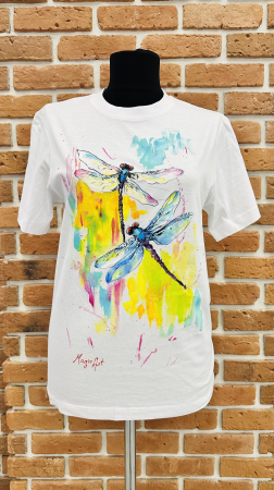 Tricouri pictate manual - Tricou Libelule măsura - XS