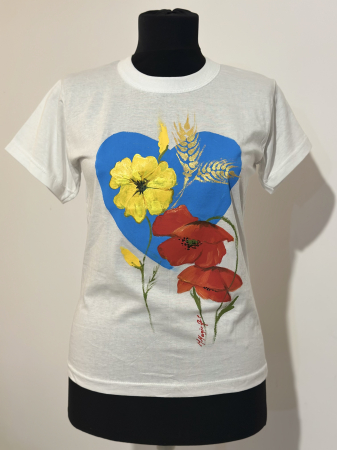 Tricouri pictate manual - Tricou in culorile tricolorului - 10 ani