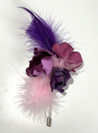 Broșe din piele naturala - Brosa Aripi de Primavara - M05