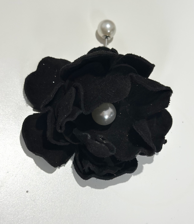 Broșe din piele naturala - Broșă Rosa Viva - M08