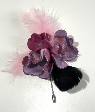 Broșe din piele naturala - Brosa Aripi de Primavara - M06