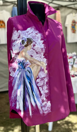 Cămăși și Bluze pictate manual - Cămașă mărime S-M