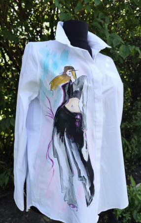 Cămăși și Bluze pictate manual - Cămașă mărime M
