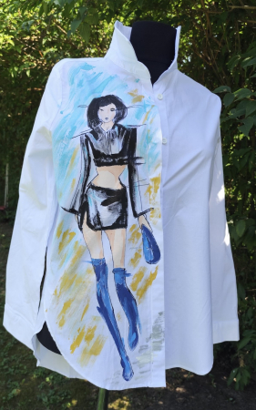 Cămăși și Bluze pictate manual - Cămașă măsura M