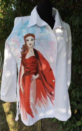 Cămăși și Bluze pictate manual - Cămașă măsura M