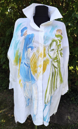 Cămăși și Bluze pictate manual - Cămașă Oversize