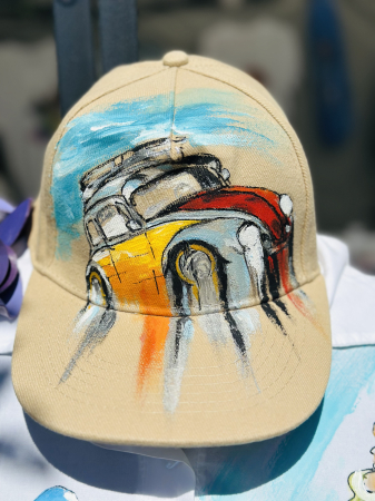 Șepci și Pălării pictate manual - Șapcă model masina