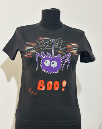 Tricouri pictate manual - Tricou Haloween 8 ani