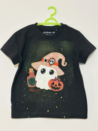 Tricouri pictate manual - Tricou Haloween 6 ani