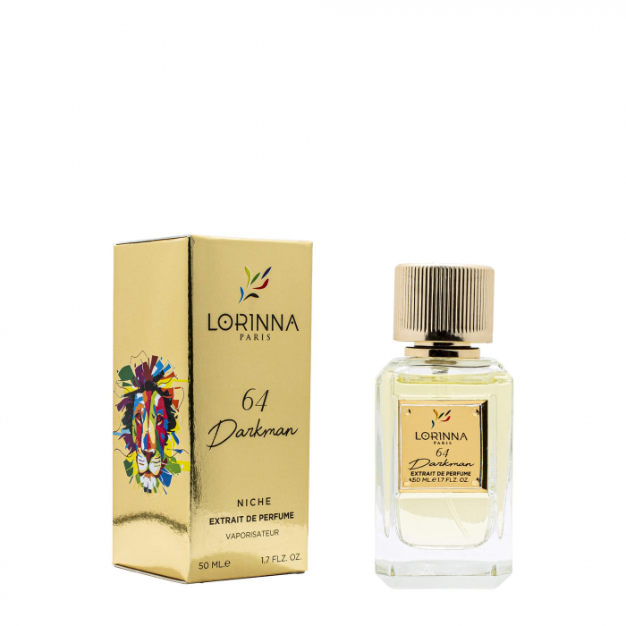 Sticlă elegantă de parfum Lorinna Darkman, 50 ml, cu un design sofisticat. [1]