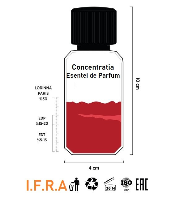 Sticla de parfum Lorinna Lady in Red, 50 ml - Eleganță și pasiune. [1]