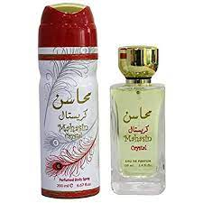 Mahasin Crystal Apa de Parfum + Deodorant Spray 50ml by Lattafa Perfumes 100 ml [1]
