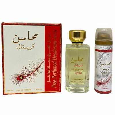 Mahasin Crystal Apa de Parfum + Deodorant Spray 50ml by Lattafa Perfumes 100 ml [2]