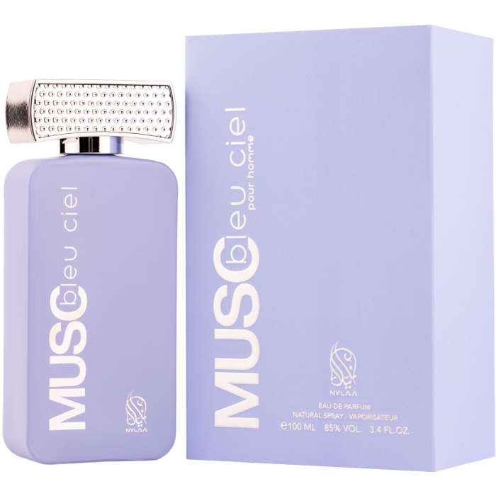 Sticla de parfum Musc Bleu Ciel by Nylaa, 100 ml - Parfum masculin fresh. [2]