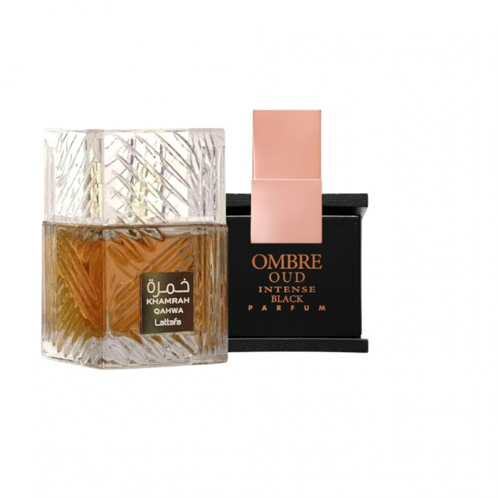 OFERTA LATTAFA + ARMAF : Khamrah Qahwa + Ombre Oud Intense Black [1]