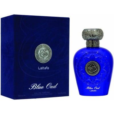Parfum Opulent Blue Oud by Lattafa, sticlă elegantă cu design masculin [1]