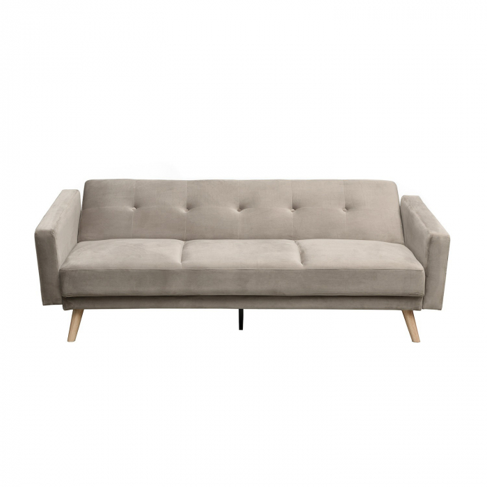 Canapea extensibilă Cristina catifea Beige [3]