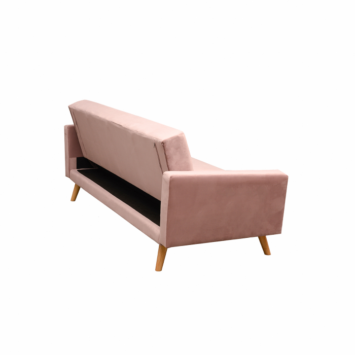 Canapea extensibilă Cristina catifea Dusty Pink [2]