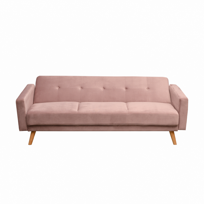 Canapea extensibilă Cristina catifea Dusty Pink [3]