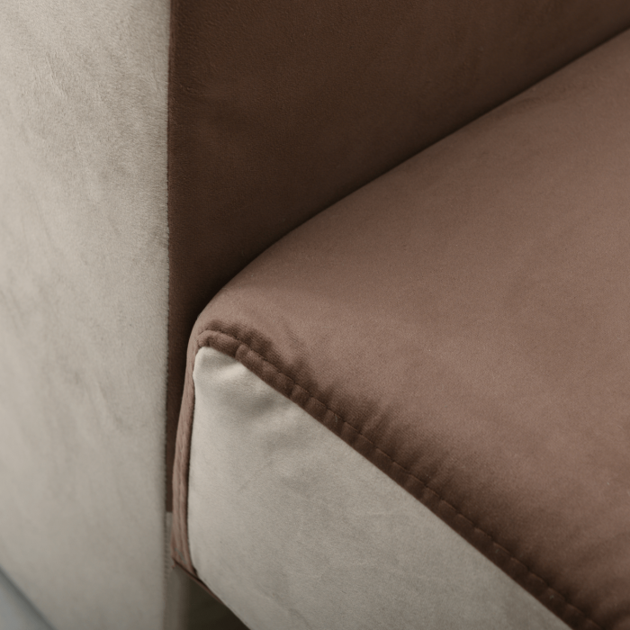 Canapea extensibilă cu spatiu depozitare Georgia Brown Beige [8]