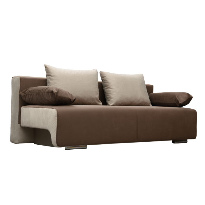 Canapea extensibilă cu spatiu depozitare Georgia Brown Beige [2]
