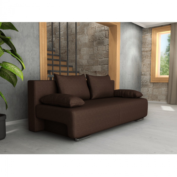 Canapea extensibilă cu spatiu depozitare Georgia Dark Brown [6]