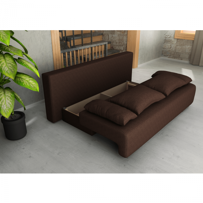 Canapea extensibilă cu spatiu depozitare Georgia Dark Brown [7]