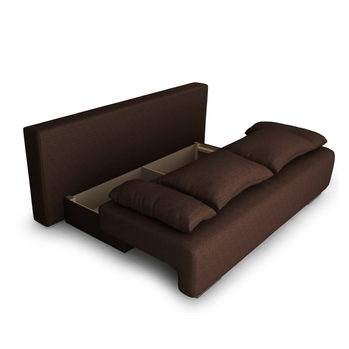 Canapea extensibilă cu spatiu depozitare Georgia Dark Brown [5]