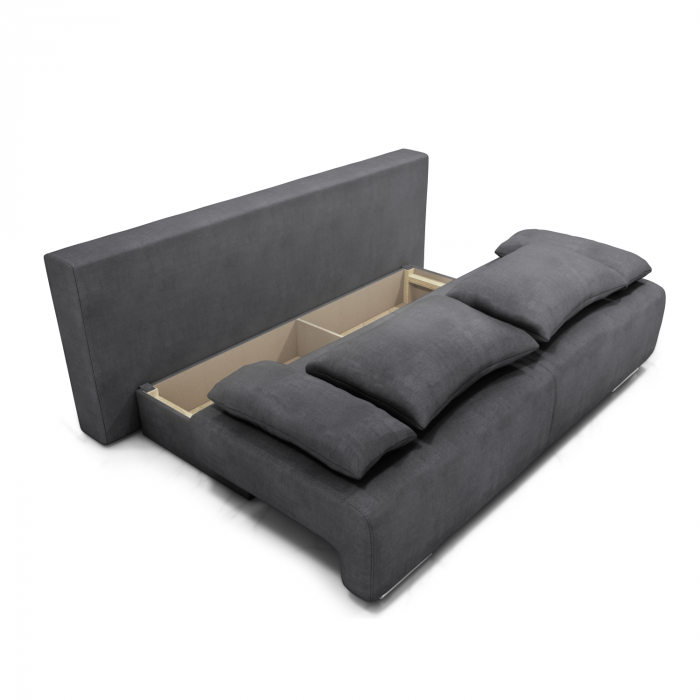 Canapea extensibilă cu spatiu depozitare Georgia Dark Grey [2]