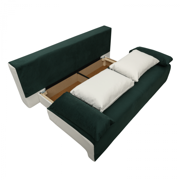 Canapea extensibilă cu spatiu depozitare Georgia Forest Green [5]