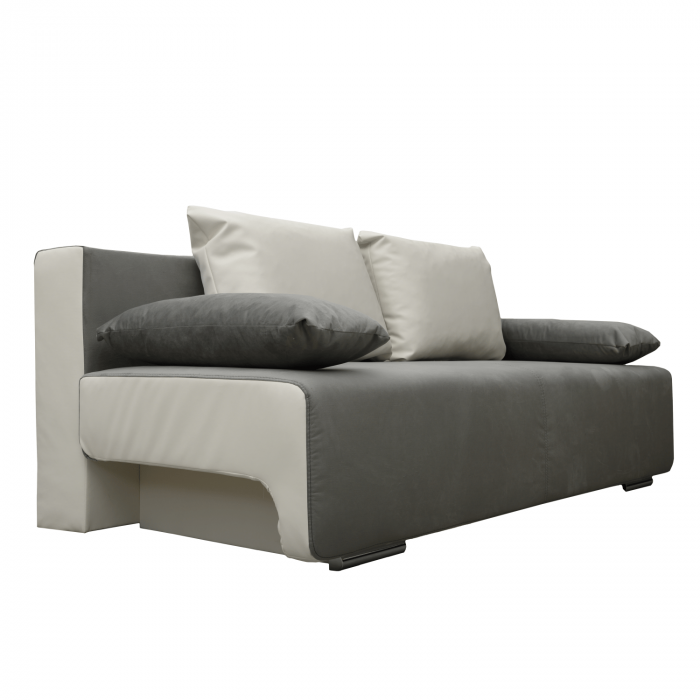 Canapea extensibilă cu spatiu depozitare Georgia Grey White [3]