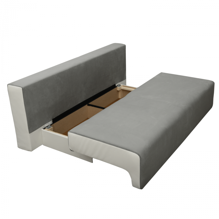 Canapea extensibilă cu spatiu depozitare Georgia Grey White [6]