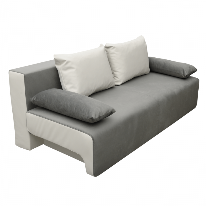 Canapea extensibilă cu spatiu depozitare Georgia Grey White [2]