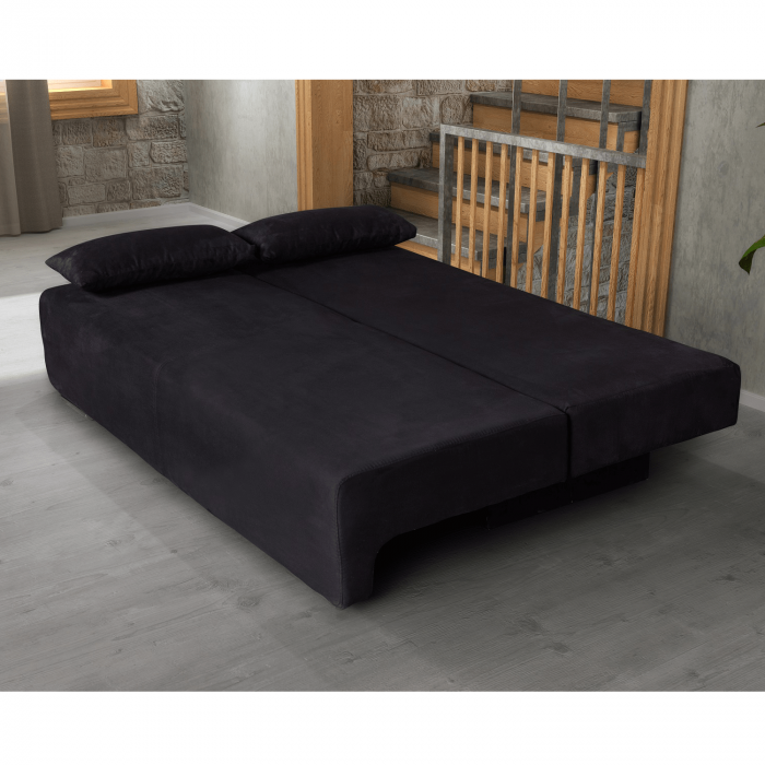Canapea extensibilă cu spatiu depozitare Georgia Jet Black [6]