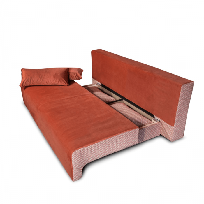 Canapea extensibilă cu spatiu depozitare Georgia Orange Pink [2]