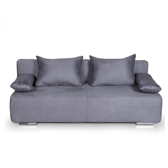 Canapea extensibilă cu spatiu depozitare Georgia Silver Grey [2]