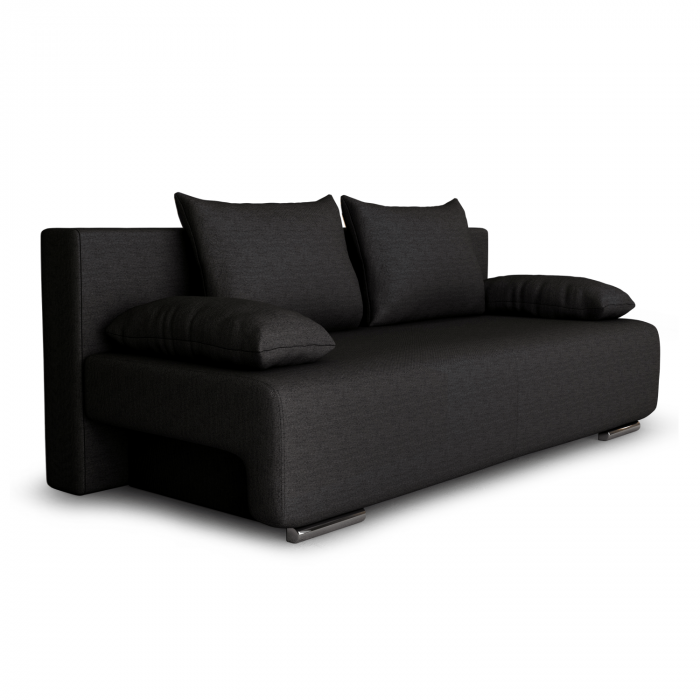 Canapea extensibilă cu spatiu depozitare Georgia Wave Black [2]
