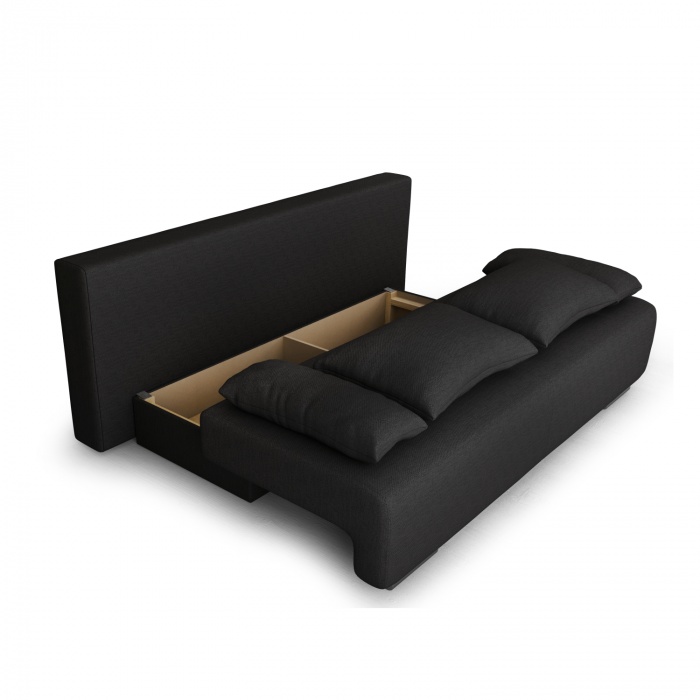 Canapea extensibilă cu spatiu depozitare Georgia Wave Black [4]