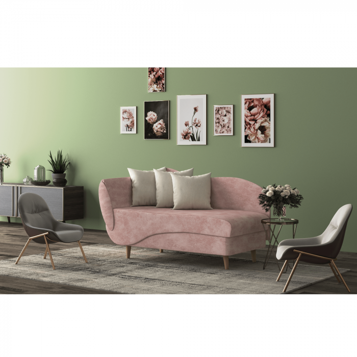 Canapea extensibilă cu spatiu depozitare Oxford Flamingo de dreapta [2]