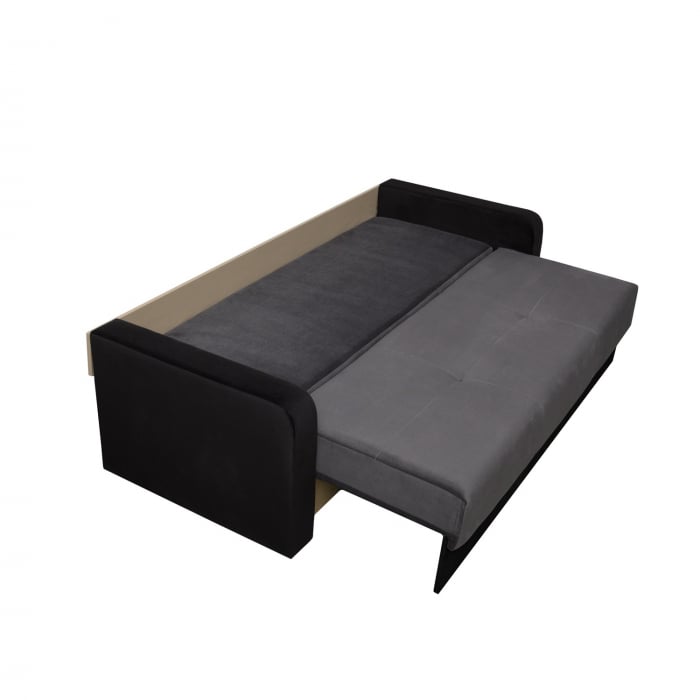 Canapea extensibila Laura Black and Dark Grey [5]