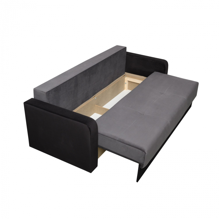 Canapea extensibila Laura Black and Dark Grey [4]