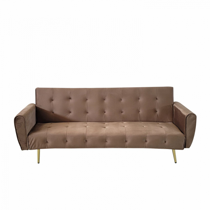 Canapea extensibilă Selena catifea Brown [2]