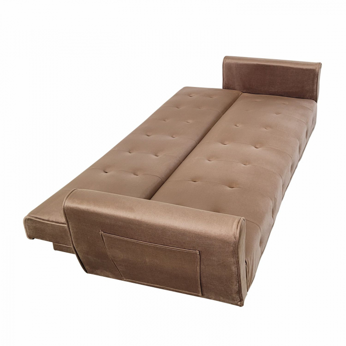 Canapea extensibilă Selena catifea Brown [3]