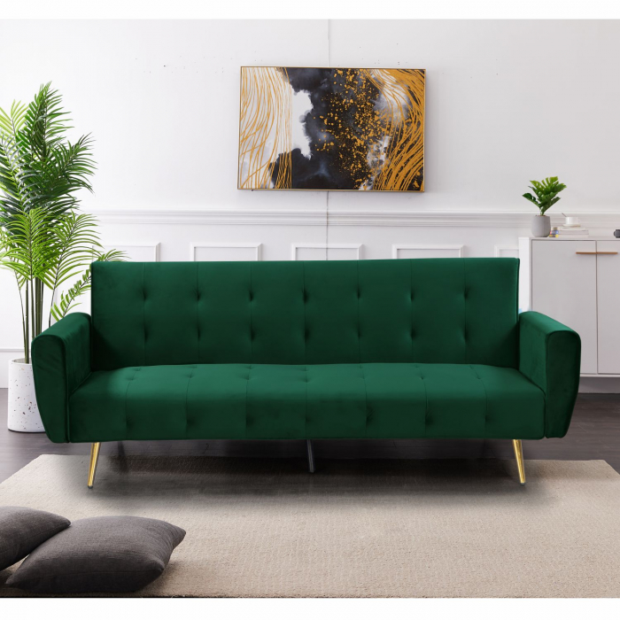 Canapea extensibilă Selena catifea Green [2]
