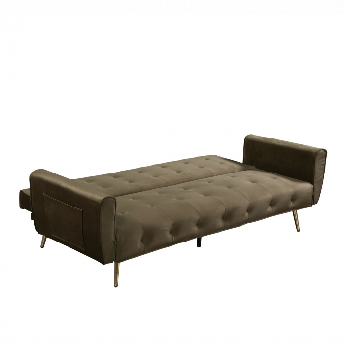 Canapea extensibilă Selena catifea Grey [2]